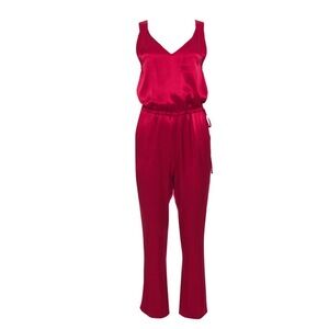 NWT Gold Hawk $299 MSRP Elegant Red Women's Jumpsuit size Large Viscose blend